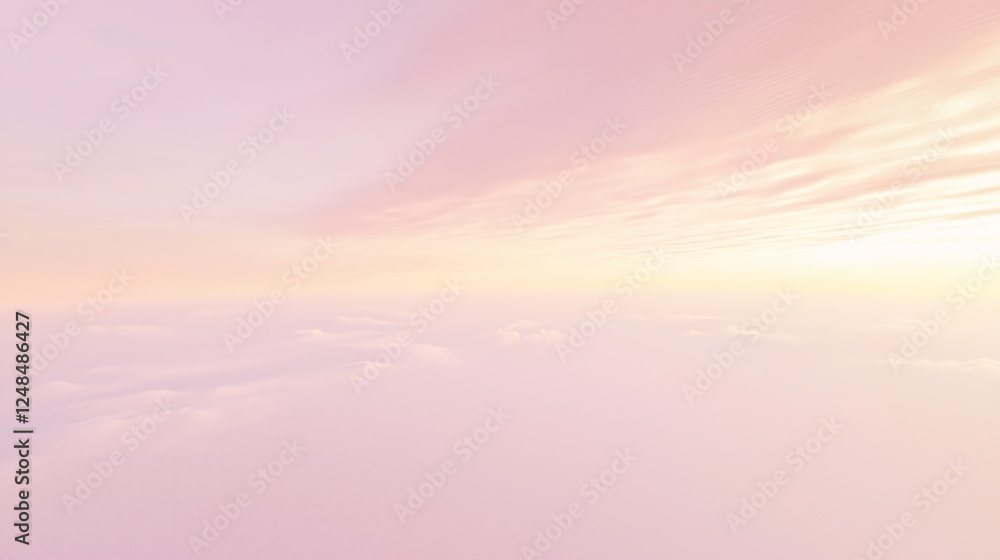 Serene Pastel-Colored Sky With Soft Wispy Clouds Blending in Pink, Peach, and Light Blue, Creating a Minimalist and Ethereal Atmosphere of Tranquility and Calmness Serene Pastel-Colored Sky With Soft Wispy Clouds Blending in Pink, Peach, and Light Blue, Creating a Minimalist and Ethereal Atmosphere of Tranquility and Calmness