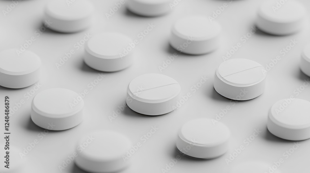 white tablet pills pharma medicine concept 3d render illustration white tablet pills pharma medicine concept 3d render illustration