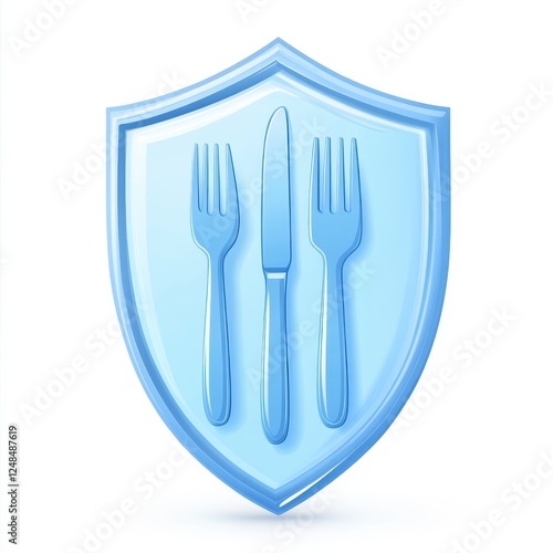 Digital design for kitchen hygiene protecting food safety iconically photo