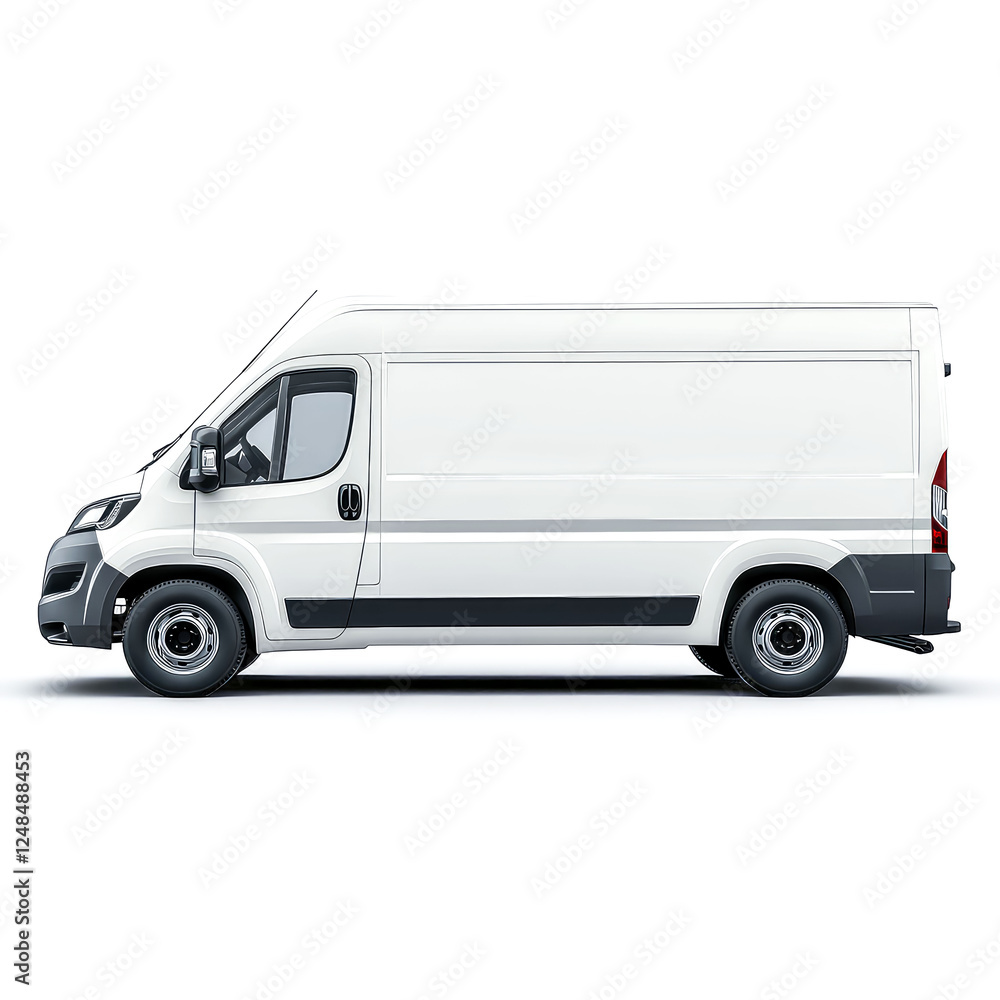 White Delivery Van: Cargo, Shipping, and Logistics White Delivery Van: Cargo, Shipping, and Logistics