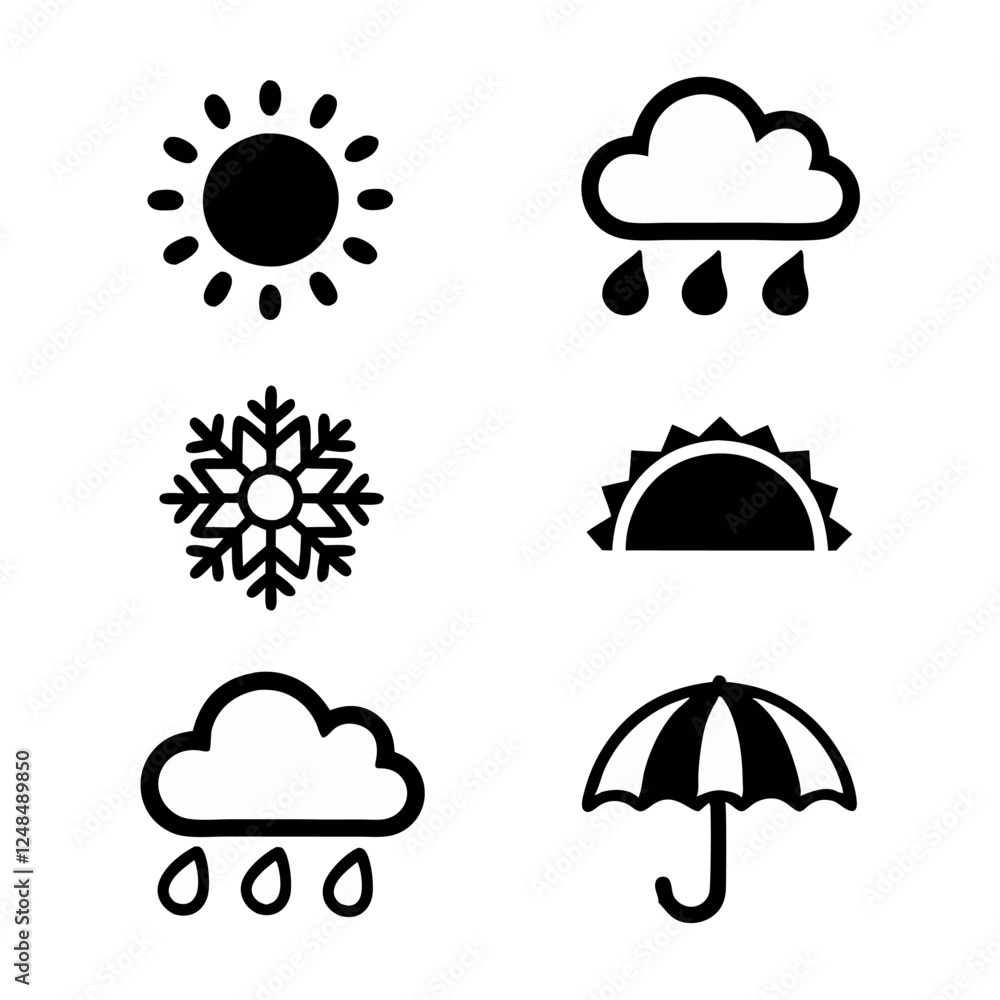Weather symbol design for decoration Weather symbol design for decoration