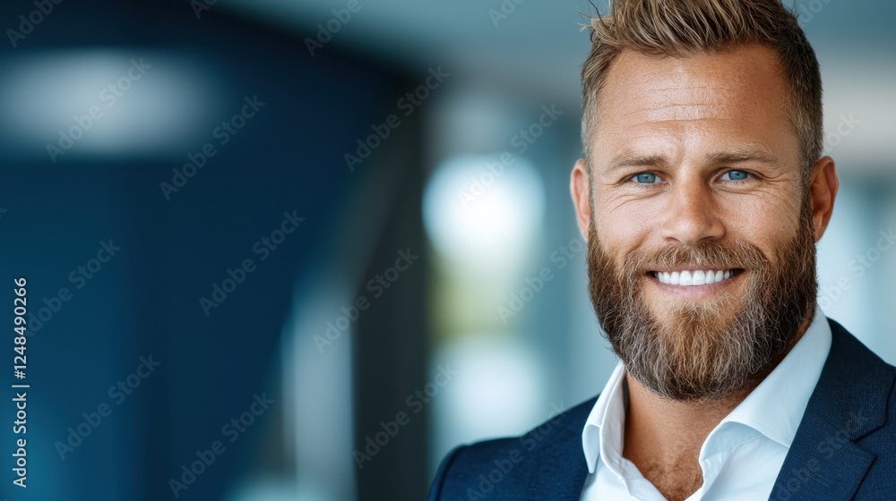 Confident and Smiling Business Professional in Formal Suit Portrait Successful Caucasian Man in Corporate Office Attire Exuding Authority and Leadership Confident and Smiling Business Professional in Formal Suit Portrait Successful Caucasian Man in Corporate Office Attire Exuding Authority and Leadership