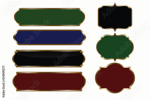 Luxury golden arabic islamic text box Collection