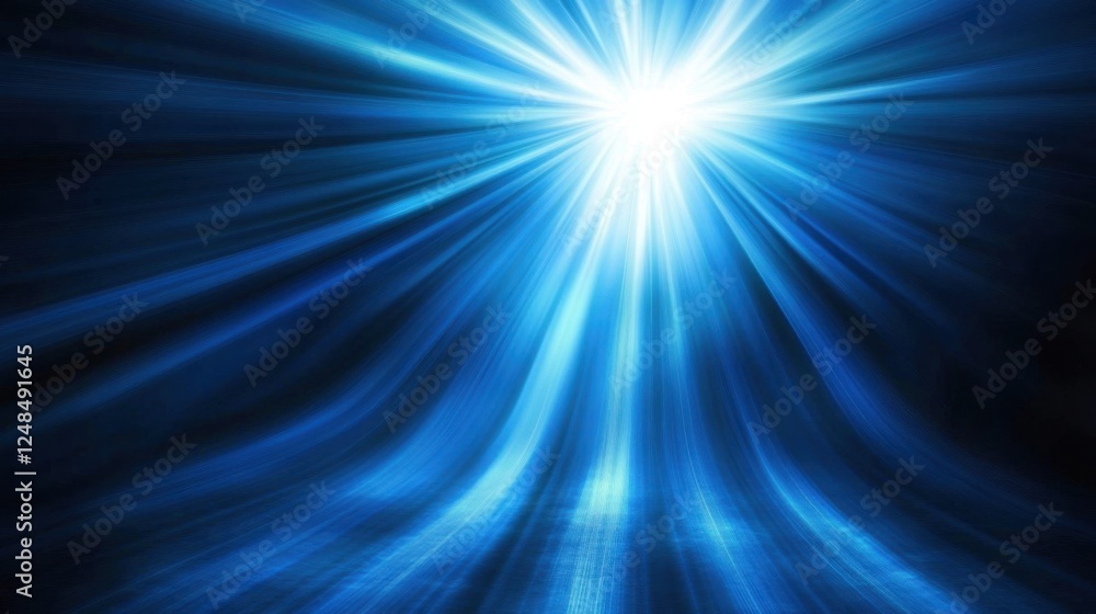Abstract blue background with light rays and a glow effect. Futuristic glowing lines on a dark backdrop. Abstract blue background with light rays and a glow effect. Futuristic glowing lines on a dark backdrop.