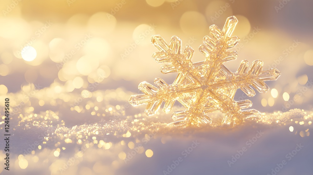 Golden Snowflakes on a Gradient Background Golden Snowflakes on a Gradient Background