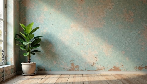 Dekorative Leinwand mit herbstlichen Farbt?nen und geraden Linien, rustic, textured paint, muted color palette photo