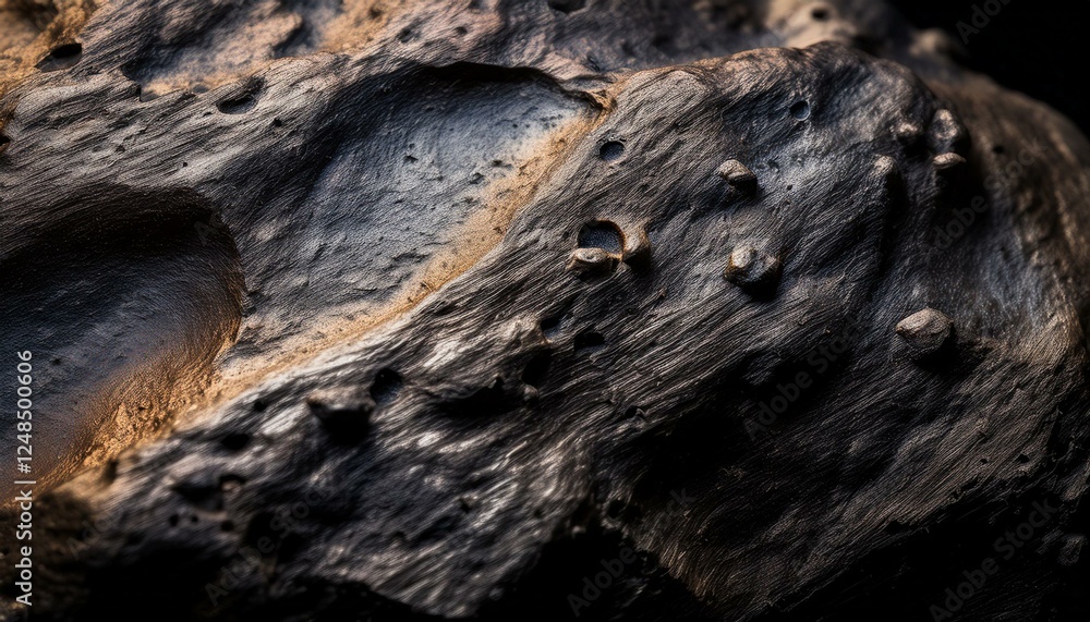 A close-up of a meteorite’s surface, revealing its rough texture and metallic sheen. The intricate details and natural irregularities showcase the cosmic origin of this fascinating rock. A close-up of a meteorite’s surface, revealing its rough texture and metallic sheen. The intricate details and natural irregularities showcase the cosmic origin of this fascinating rock.