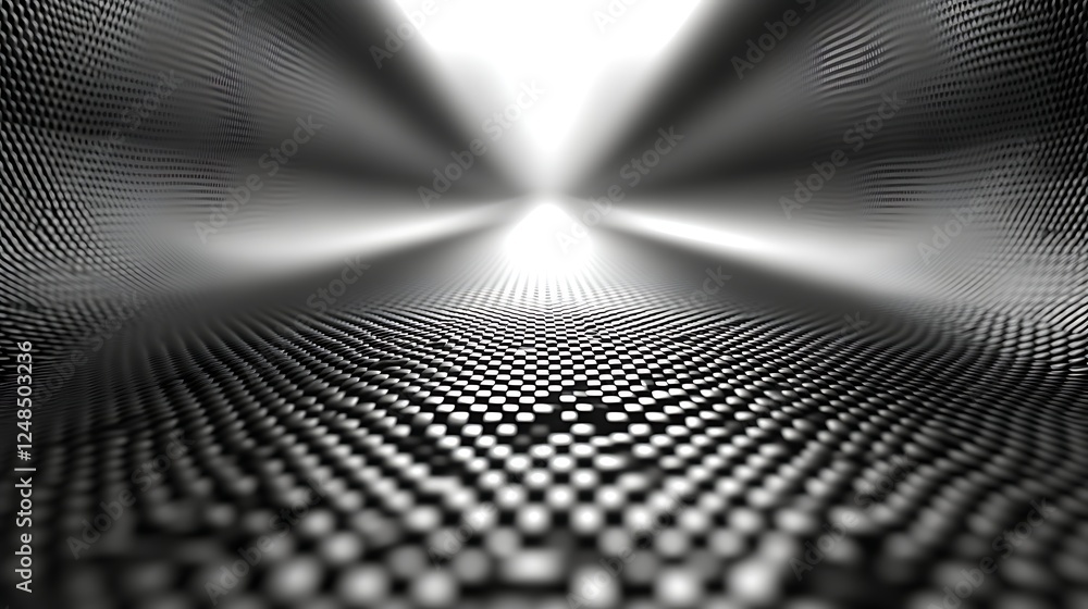 Abstract Black and White Textured Tunnel Abstract Black and White Textured Tunnel