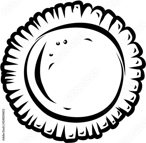 Italian dessert. Hand drawn vector isolated sketch. Seada 