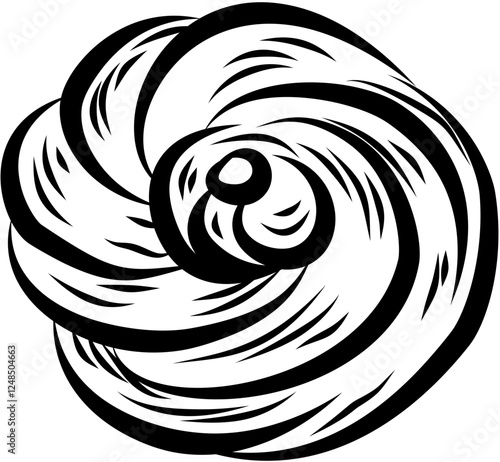 Italian dessert. Hand drawn vector isolated sketch. Zeppole 