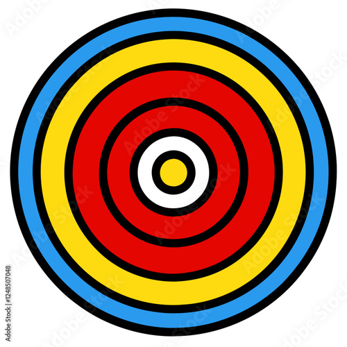 Concentric rings as target, scalable vector illustration for hunters, sports shooters, blowguns, archers, air rifles