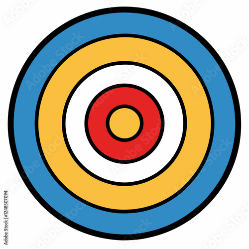 Concentric rings as target, scalable vector illustration for hunters, sports shooters, blowguns, archers, air rifles