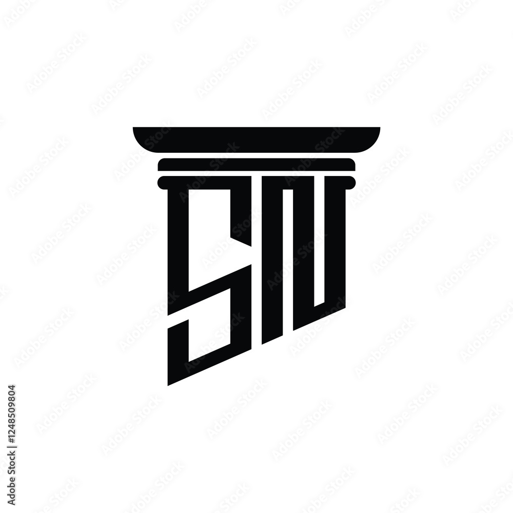 SN monogram logo design letter text name symbol monochrome logotype alphabet character simple logo SN monogram logo design letter text name symbol monochrome logotype alphabet character simple logo