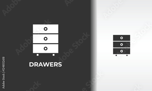 Drawers Vector, Icon Or Logo Sign Isolated Symbol Illustration