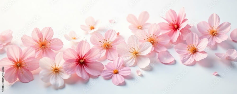 Delicate fluff dispersed on a white background, floral, nature Delicate fluff dispersed on a white background, floral, nature