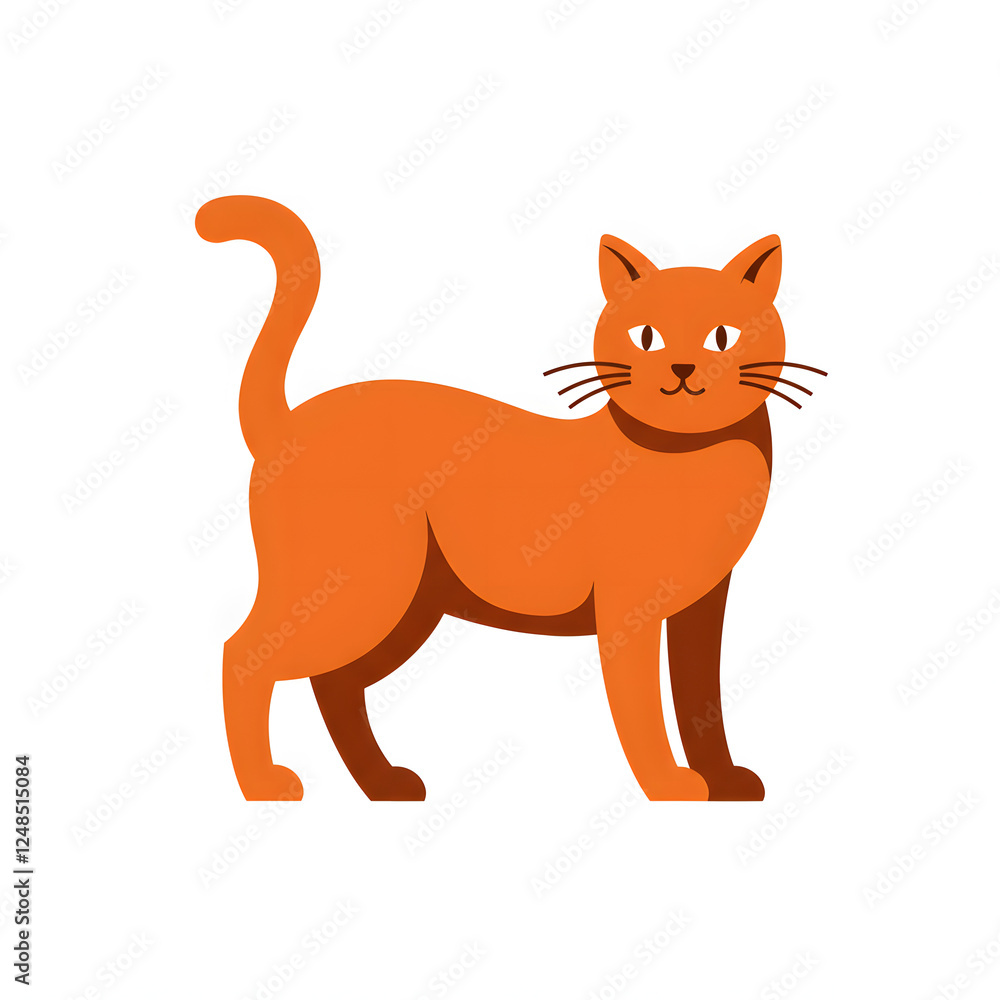 Fototapeta premium Cat Vector design with a white background