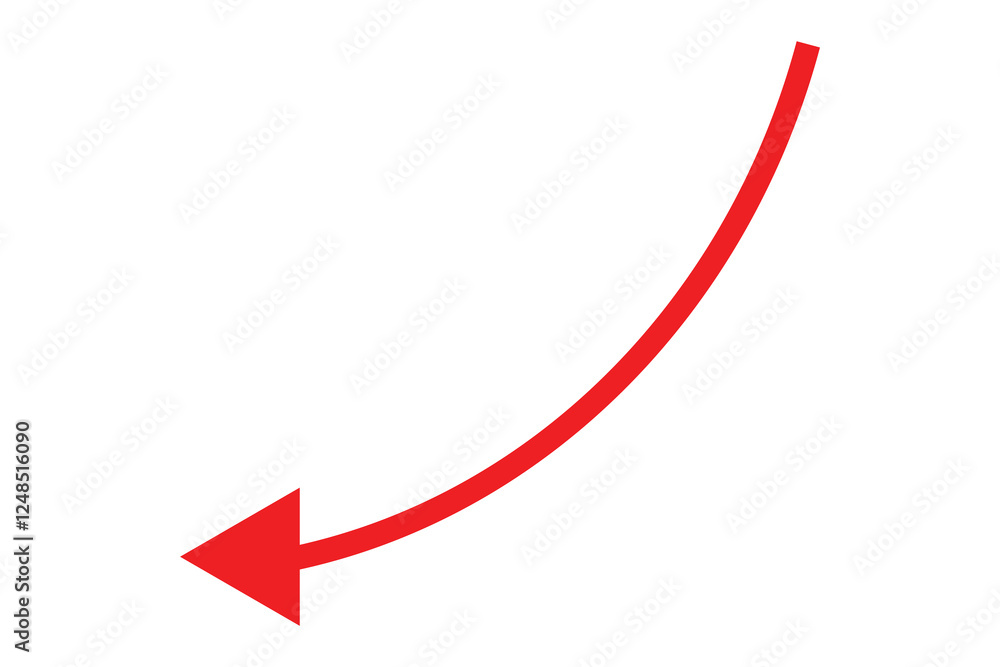 wave and curved long arrow icon, horizontal abstract long and thin arrow icon on white background. wave and curved long arrow icon, horizontal abstract long and thin arrow icon on white background.