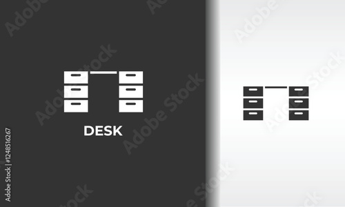 Desk Vector, Icon Or Logo Sign Isolated Symbol Illustration