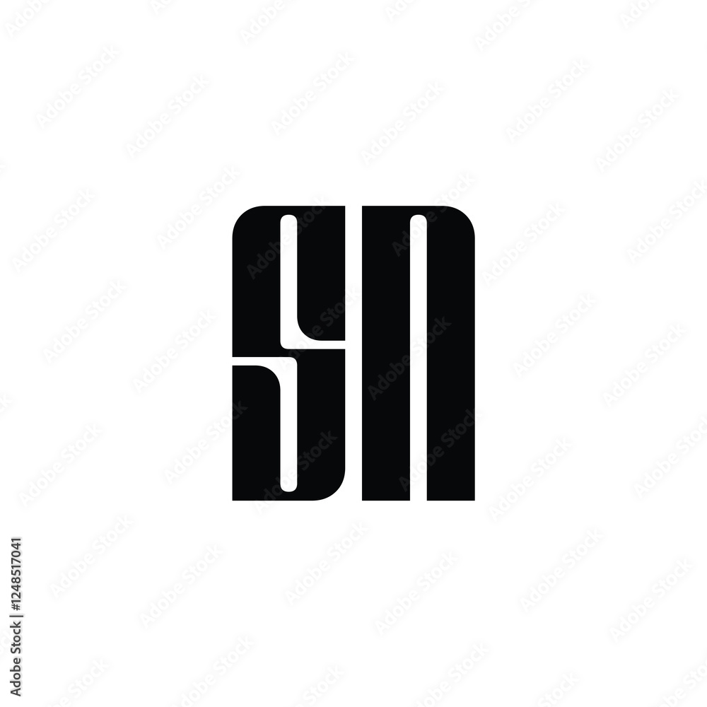 SN monogram logo design letter text name symbol monochrome logotype alphabet character simple logo SN monogram logo design letter text name symbol monochrome logotype alphabet character simple logo