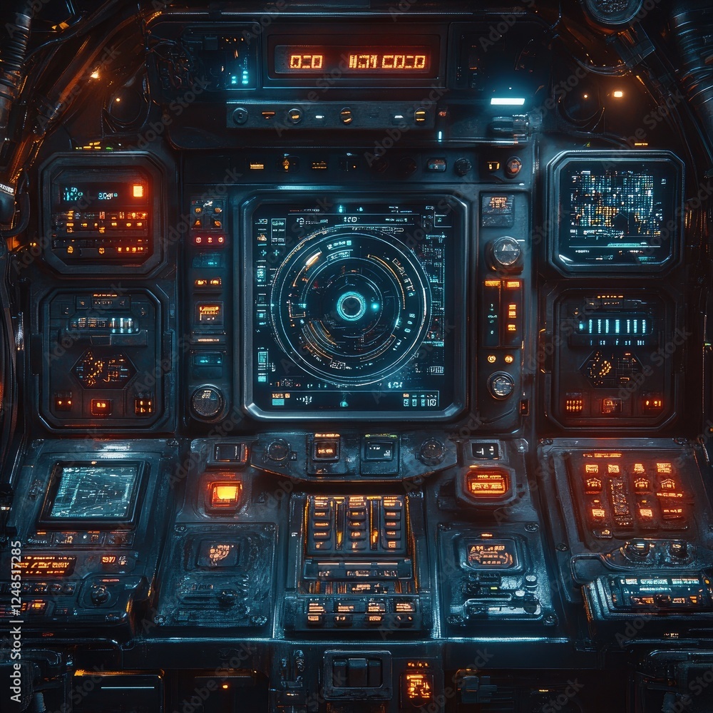 Futuristic Spaceship Cockpit: Exploring Sci-Fi Interface Design Futuristic Spaceship Cockpit: Exploring Sci-Fi Interface Design