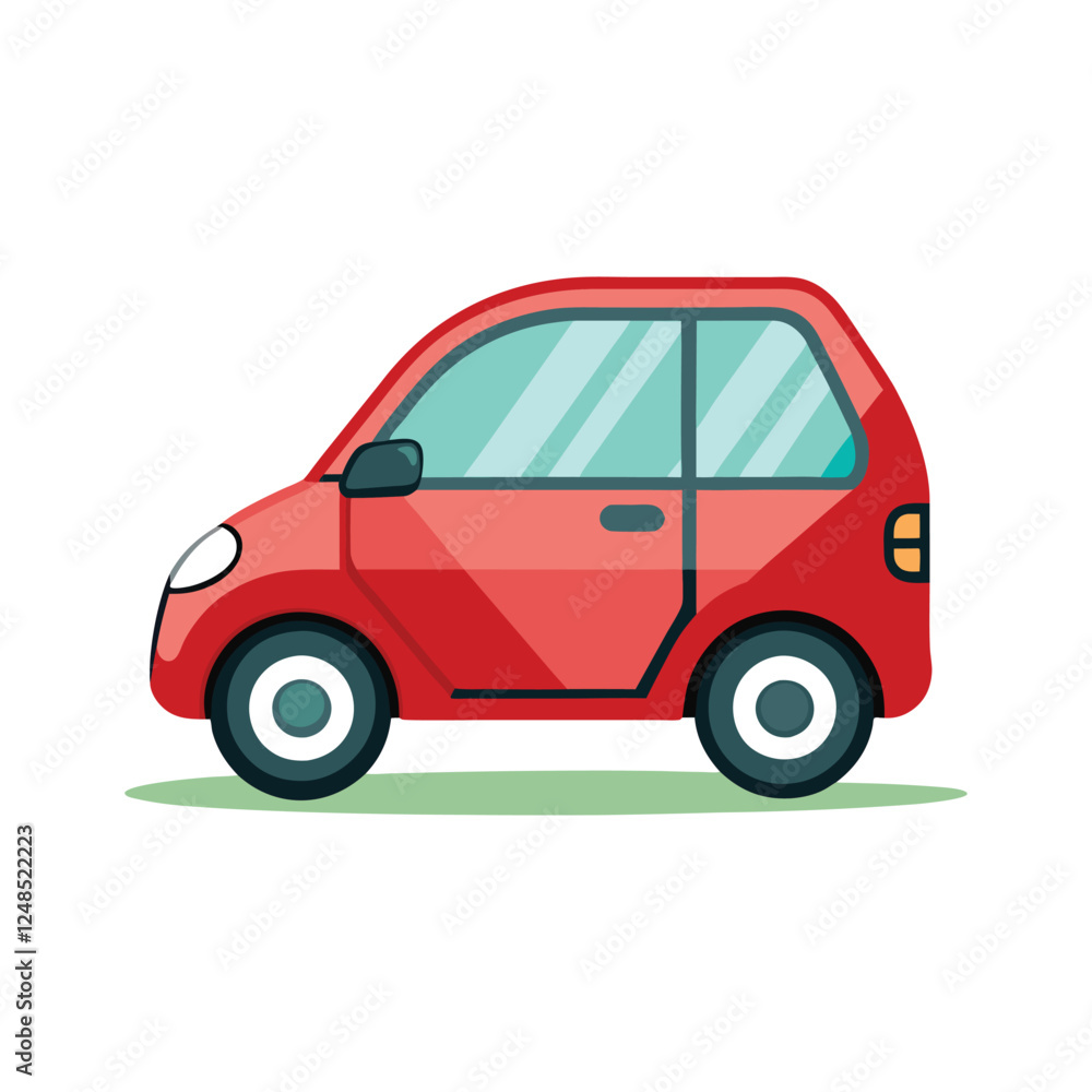 red car on white background red car on white background
