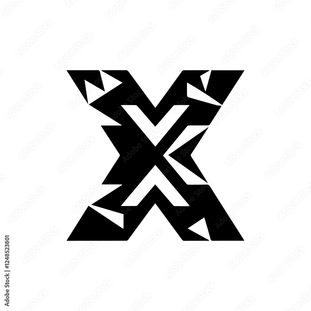 unique design of letter X logo unique design of letter X logo