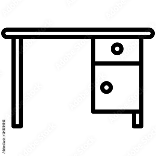 Desk Outline Icon