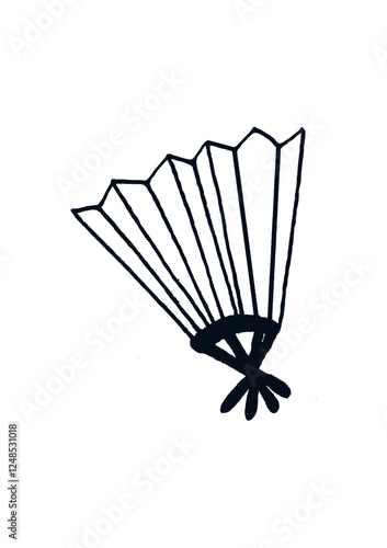 japanese fan isolated on white background