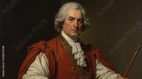 Portrait of a Historical Figure in Classical Style