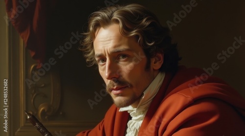 Portrait of a Historical Figure in Classical Style