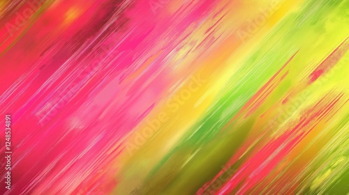 Wallpaper Mural Vibrant neon abstract background with diagonal pink, green, and yellow streaks Torontodigital.ca