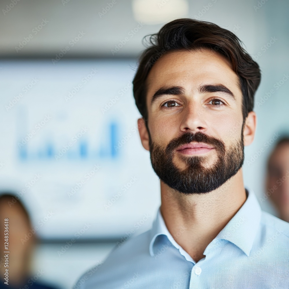 Obraz premium professional man looking confident in the workplace