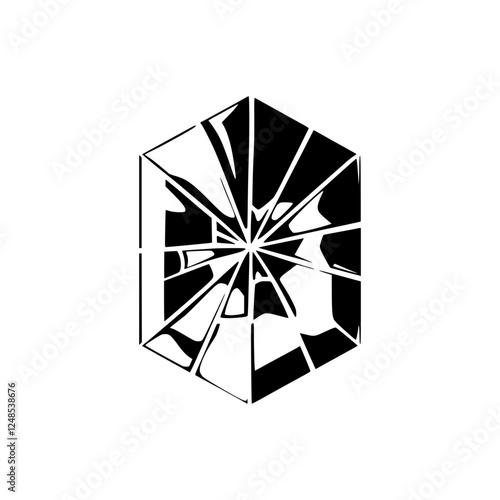 Broken Hexagon: A Shattered Graphic.