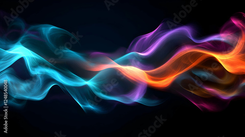 Wallpaper Mural Colorful smoke waves abstract background Torontodigital.ca