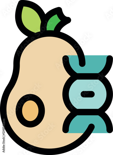 Genetically modified pear showcasing dna manipulation for enhanced traits and agricultural advancements