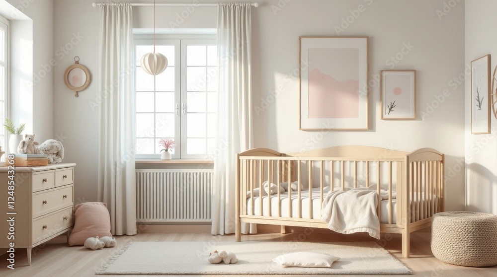 Scandinavian-Style Nursery with Pastel Colors Scandinavian-Style Nursery with Pastel Colors