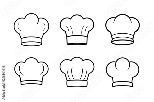 Chef Hats line art Bundle 