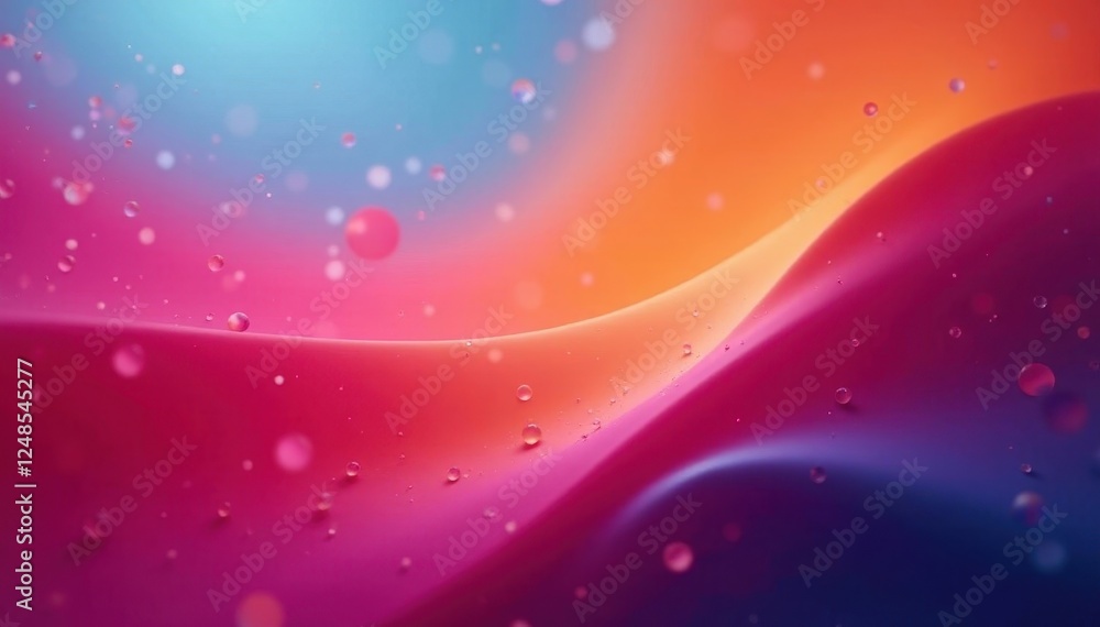 Obraz premium Abstract soft focus color blend Slow motion loop; magenta, orange, blue cycle , ethereal, colorful, style