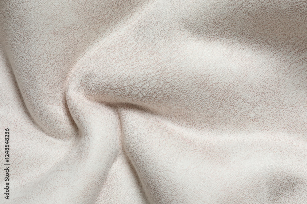 Beige leather fabric texture, close up view Beige leather fabric texture, close up view