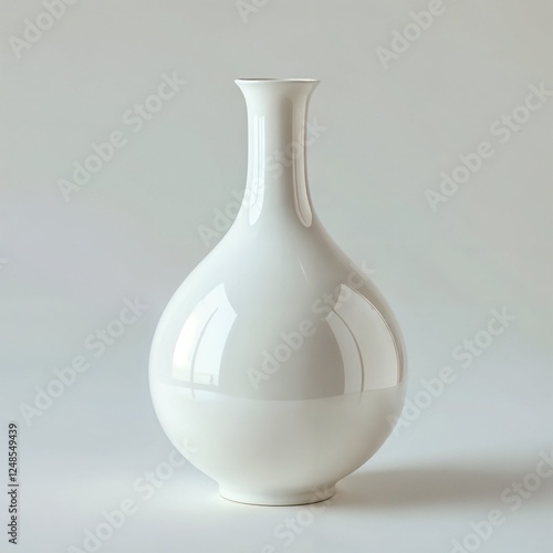 3D Vase Model on Minimal White Background
