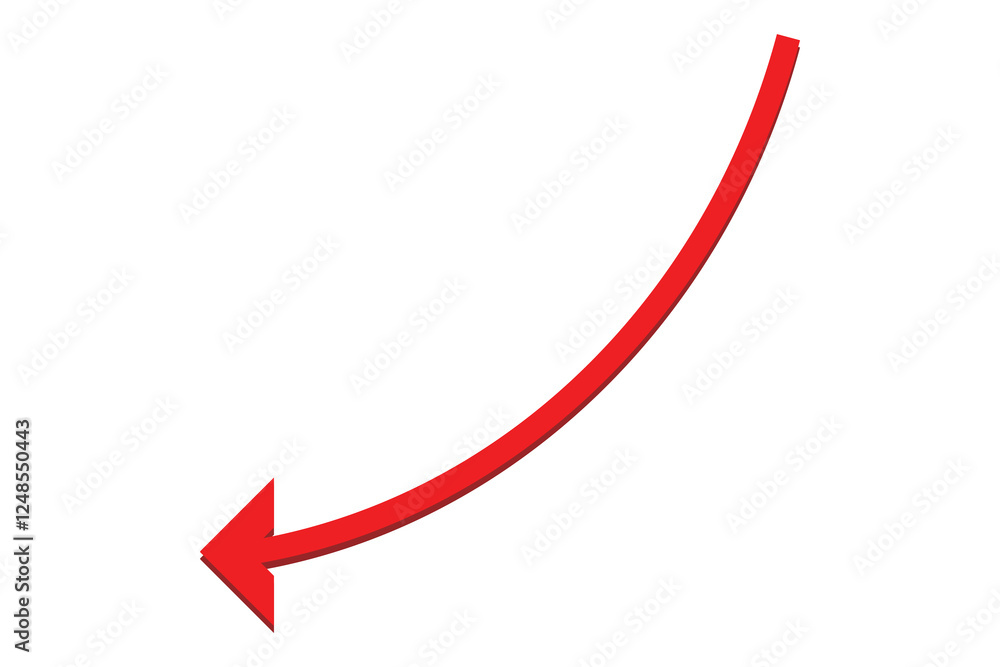 wave and curved long arrow icon, horizontal abstract long and thin arrow icon on white background. wave and curved long arrow icon, horizontal abstract long and thin arrow icon on white background.