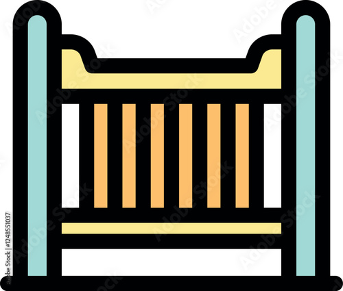 Baby crib with wooden bars ensuring safety and comfort for newborns and infants