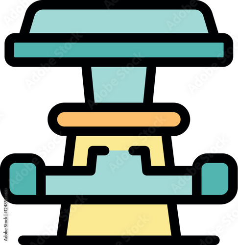 Baby highchair icon promoting comfortable and safe feeding experience for infants and toddlers, perfect for mealtime