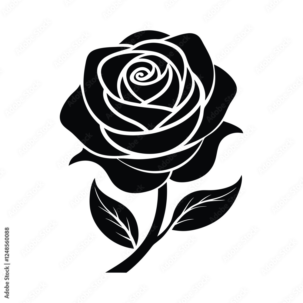 black rose vector illustration black rose vector illustration