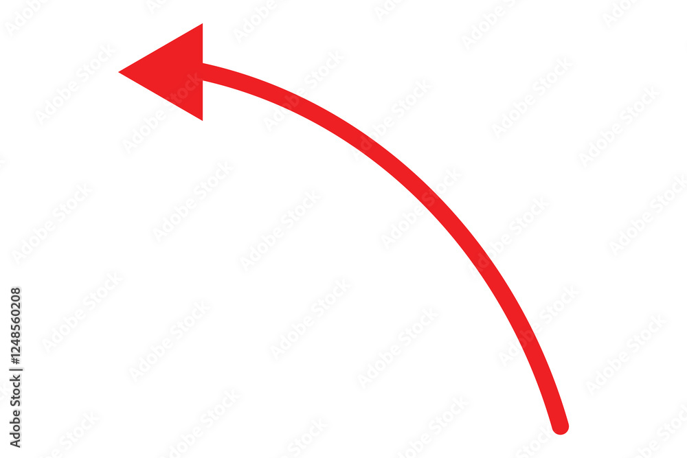 wave and curved long arrow icon, horizontal abstract long and thin arrow icon on white background. wave and curved long arrow icon, horizontal abstract long and thin arrow icon on white background.