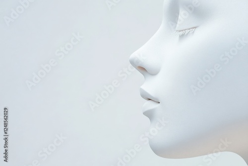 Wallpaper Mural side profile of white mannequin face Torontodigital.ca