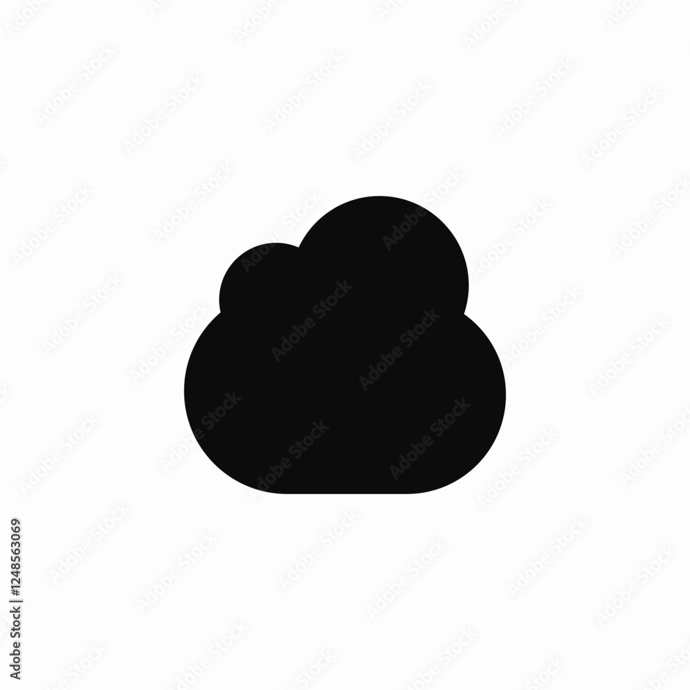 Cloud weather sky storage icon vector sign Cloud weather sky storage icon vector sign