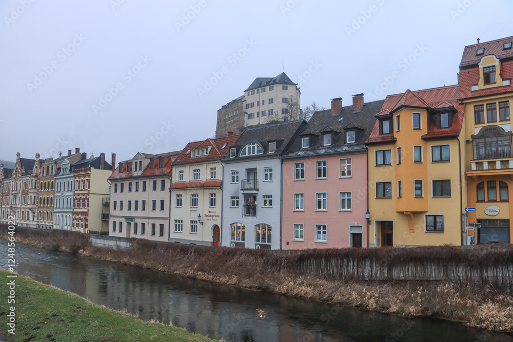 Greizer Altstadt; Elstersteig und Oberes Schloss Greizer Altstadt; Elstersteig und Oberes Schloss