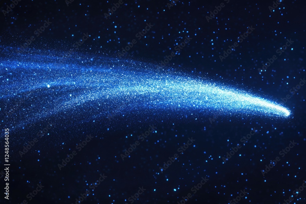 Fototapeta premium Vibrant Blue Light Streaks: Abstract Glow Background with Artistic Swooshes and Illuminating Beams