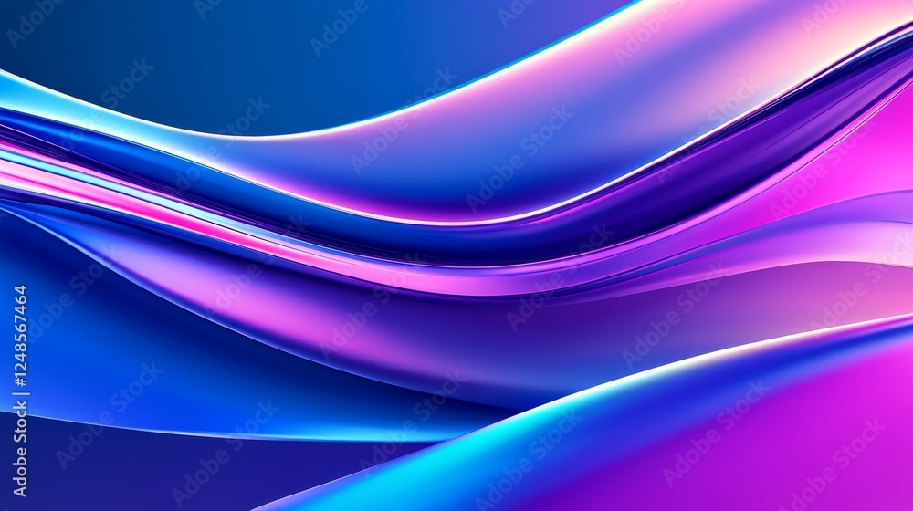 Abstract flowing waves of vibrant blue and purple color create a dynamic and energetic background Abstract flowing waves of vibrant blue and purple color create a dynamic and energetic background